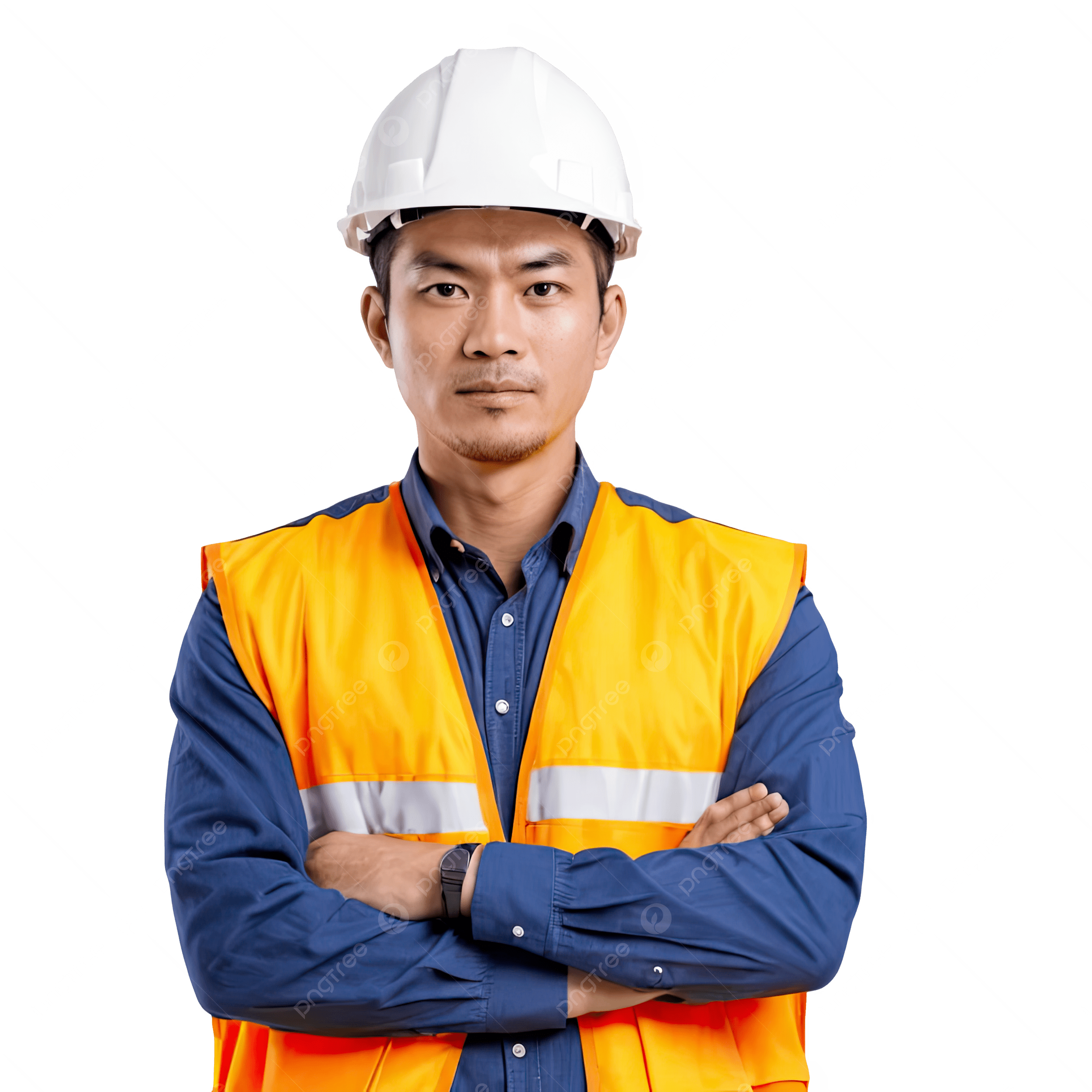 Pngtree Confident Handsome Construction Engineer In Safety Gear Png Image 20454802